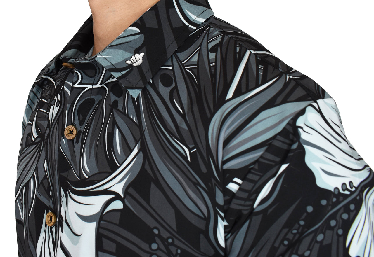 'Tropical Vibes' - Grey Mist ULTRA Aloha (Hawaiian) Shirt