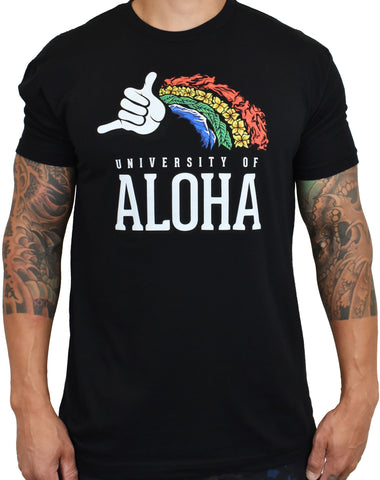 Men's 'University of Aloha' Tee - Black