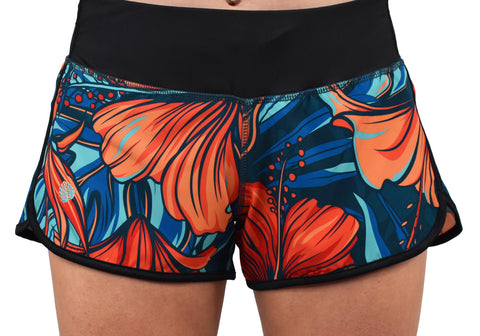 Women's 'Tropical Vibes' - Tangerine Dream Hybrid Shorts