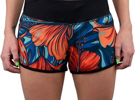Women's 'Tropical Vibes' - Tangerine Dream Hybrid Shorts