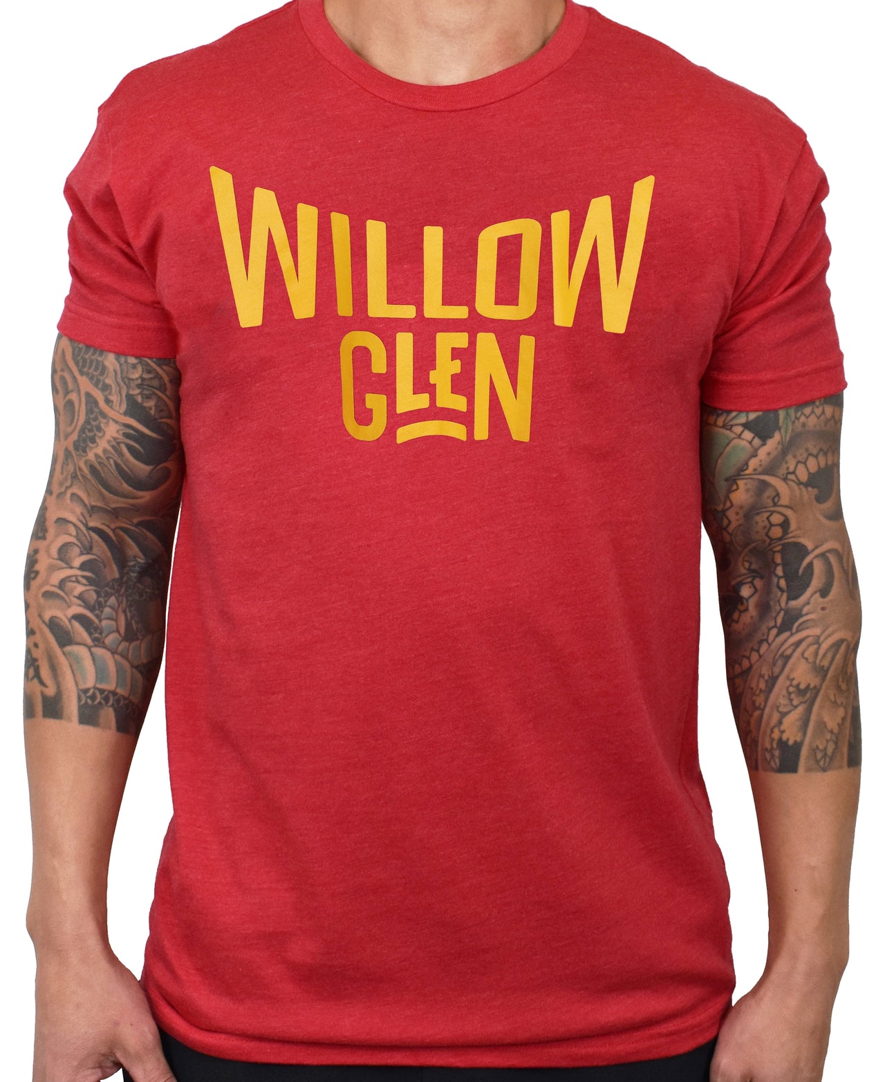 Men's 'Willow Glen' Tee - Red/Gold