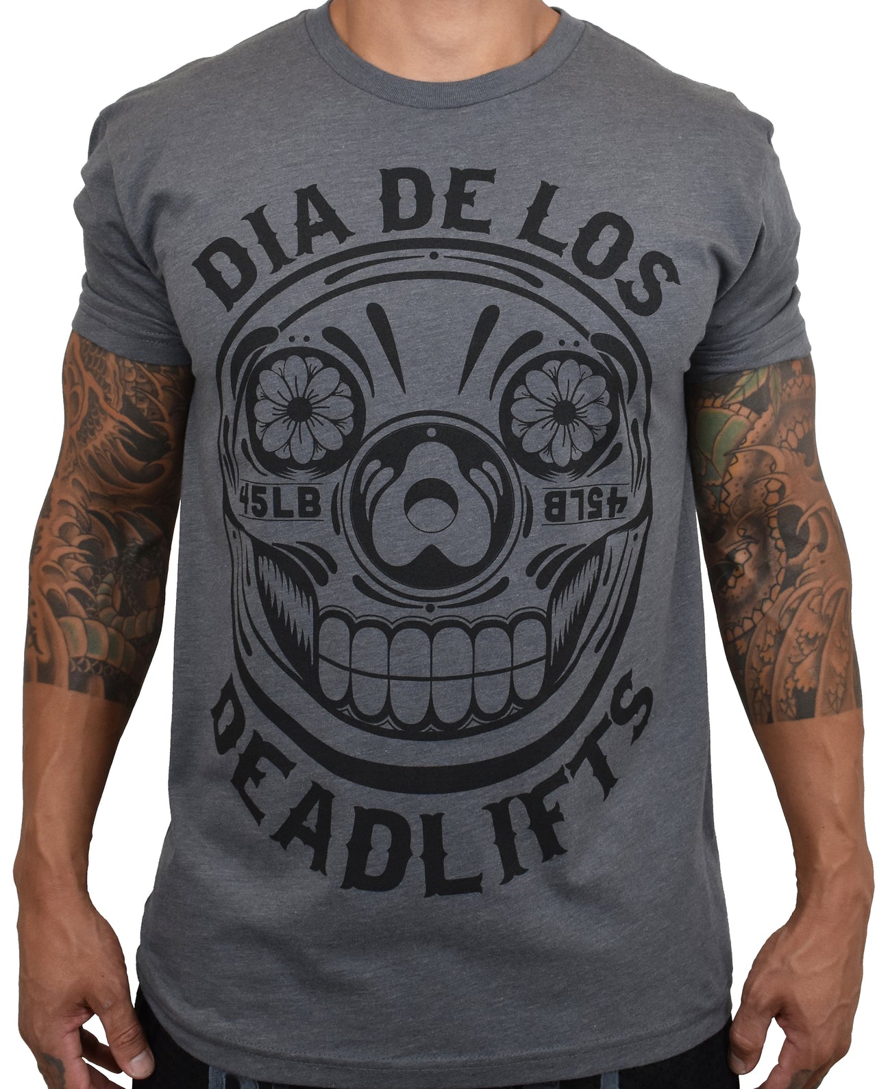 Men's 'Dia de los Deadlifts' Tee - Metal