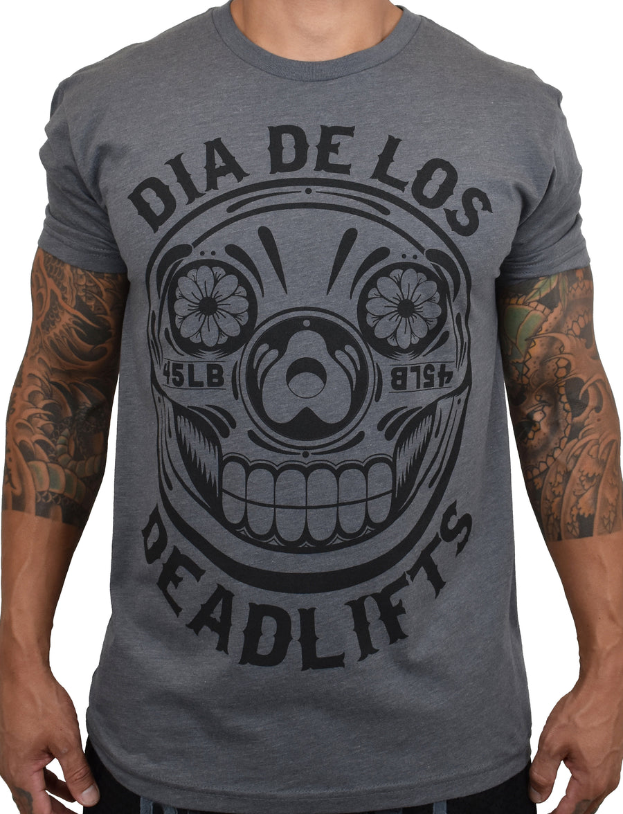 Men's 'Dia de los Deadlifts' Tee - Metal