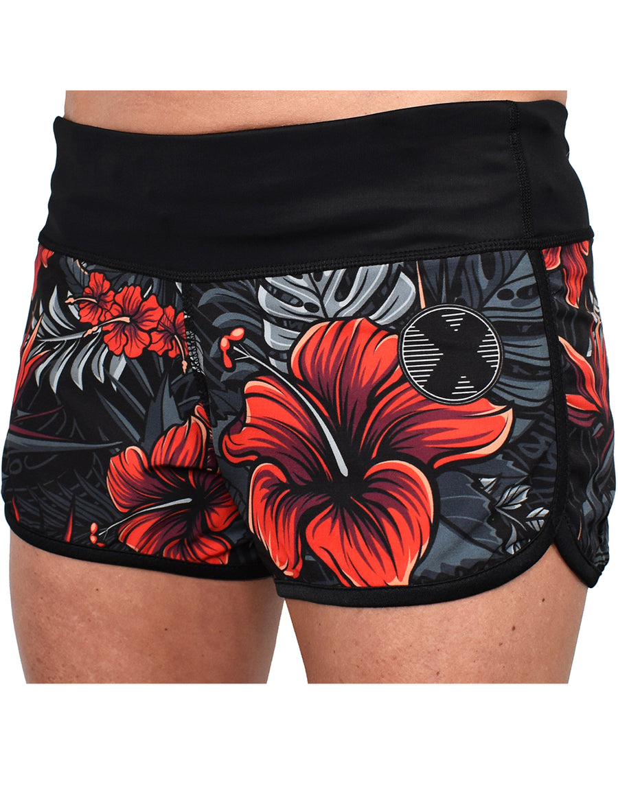 Women's 'Firebiscus' Hybrid Shorts