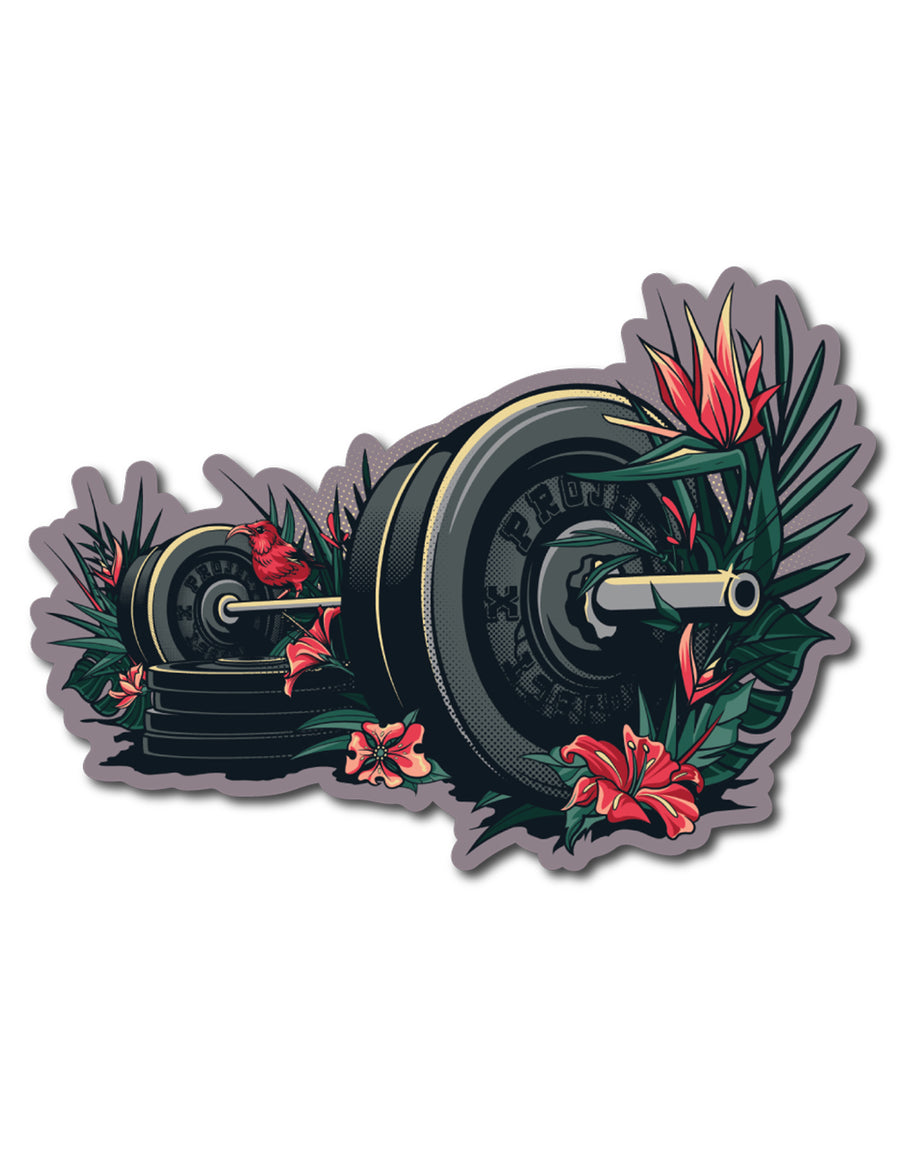 'Flora. Fauna. Fitness.' Sticker