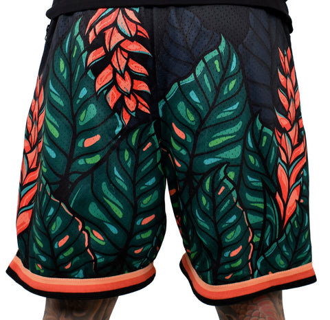Men's 'Graffiti Floral' Hoop Shorts
