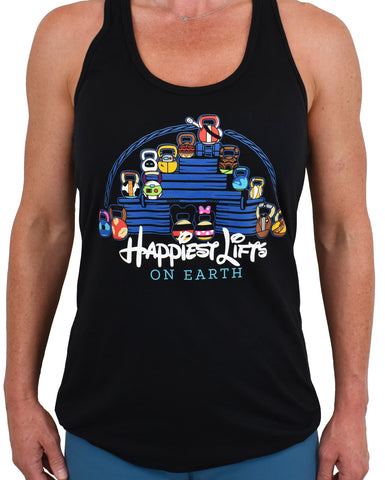 Women's 'Happiest Lifts on Earth' Racerback Tank