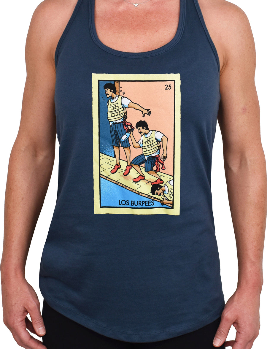 Women's 'LOTERIA Burpees' Racerback Tank