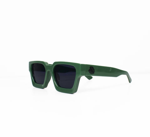 'Monstera' Chunky Moss Green Sunglasses