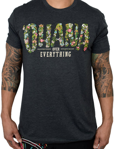 Men's 'Ohana Over Everything' Tee - Charcoal