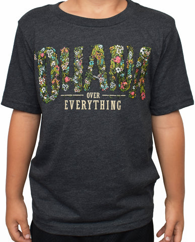 Kid's 'Ohana Over Everything' Tee - Charcoal