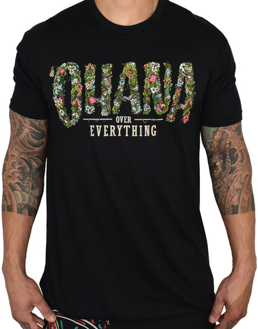 Men's 'Ohana Over Everything' Tee - Black