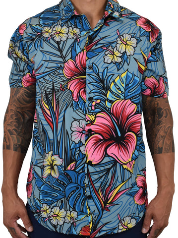 'Pink Hibiscus' Aloha (Hawaiian) Shirt