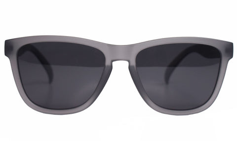 'Fitness.Food.Fun' Smoke Grey Polarized Sunglasses