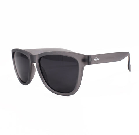 'Fitness.Food.Fun' Smoke Grey Polarized Sunglasses