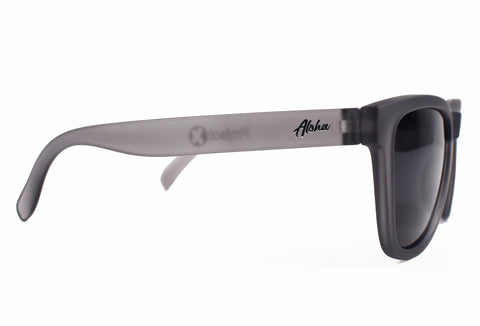 'Fitness.Food.Fun' Smoke Grey Polarized Sunglasses