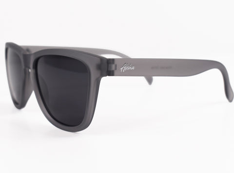 'Fitness.Food.Fun' Smoke Grey Polarized Sunglasses