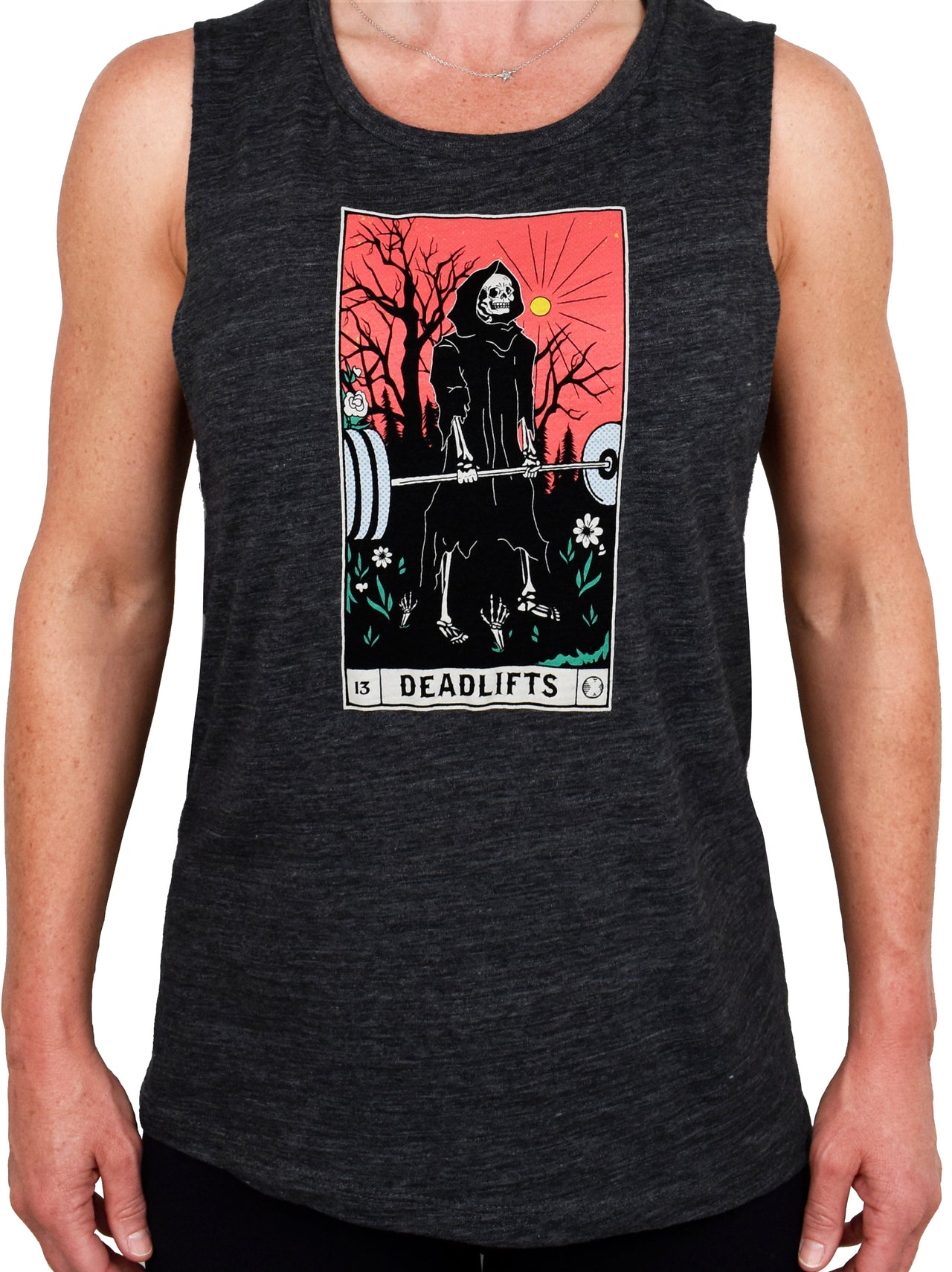 Women's 'DEADLIFTS Tarot Card' Muscle Tank