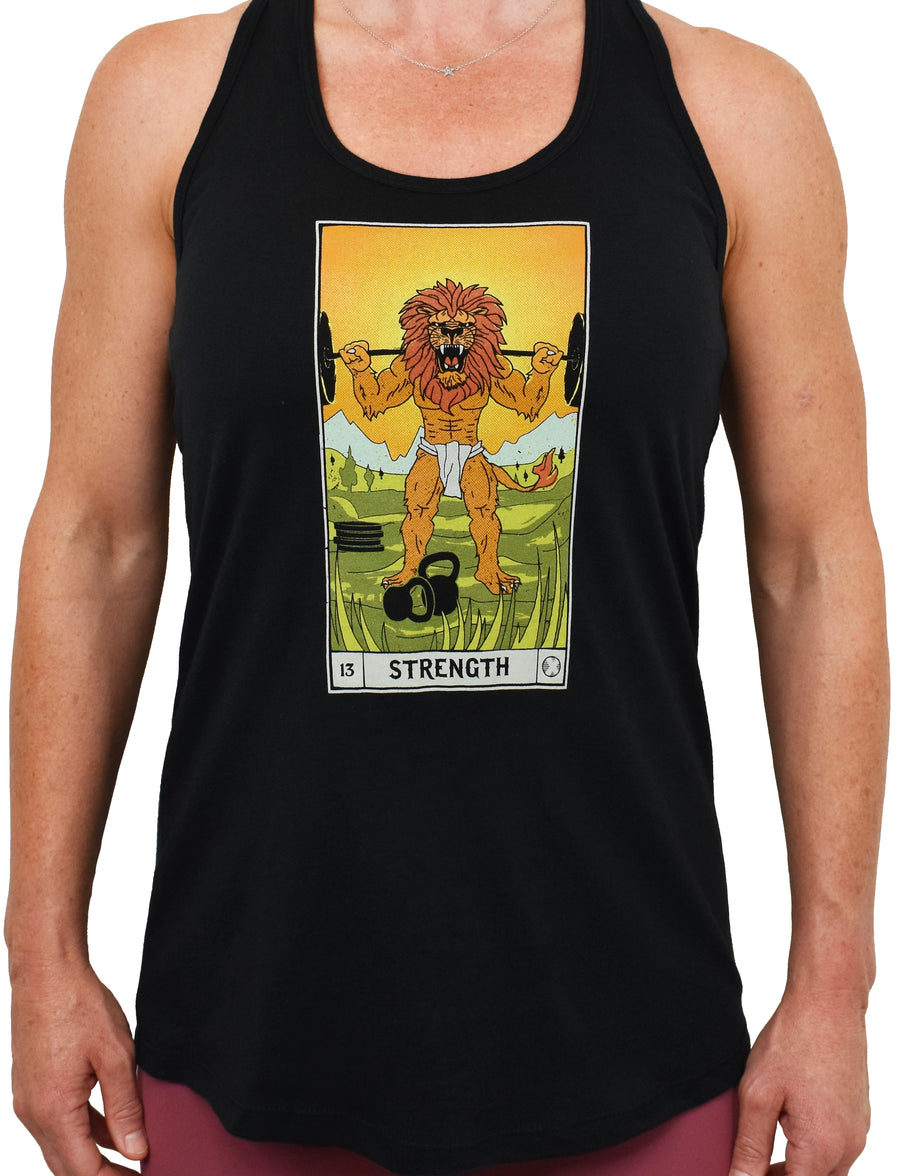 Women's 'STRENGTH Tarot Card' Racerback Tank