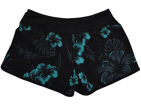 Women's 'Teal-biscus' Hybrid Shorts