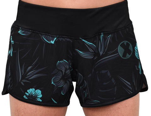 Women's 'Teal-biscus' Hybrid Shorts