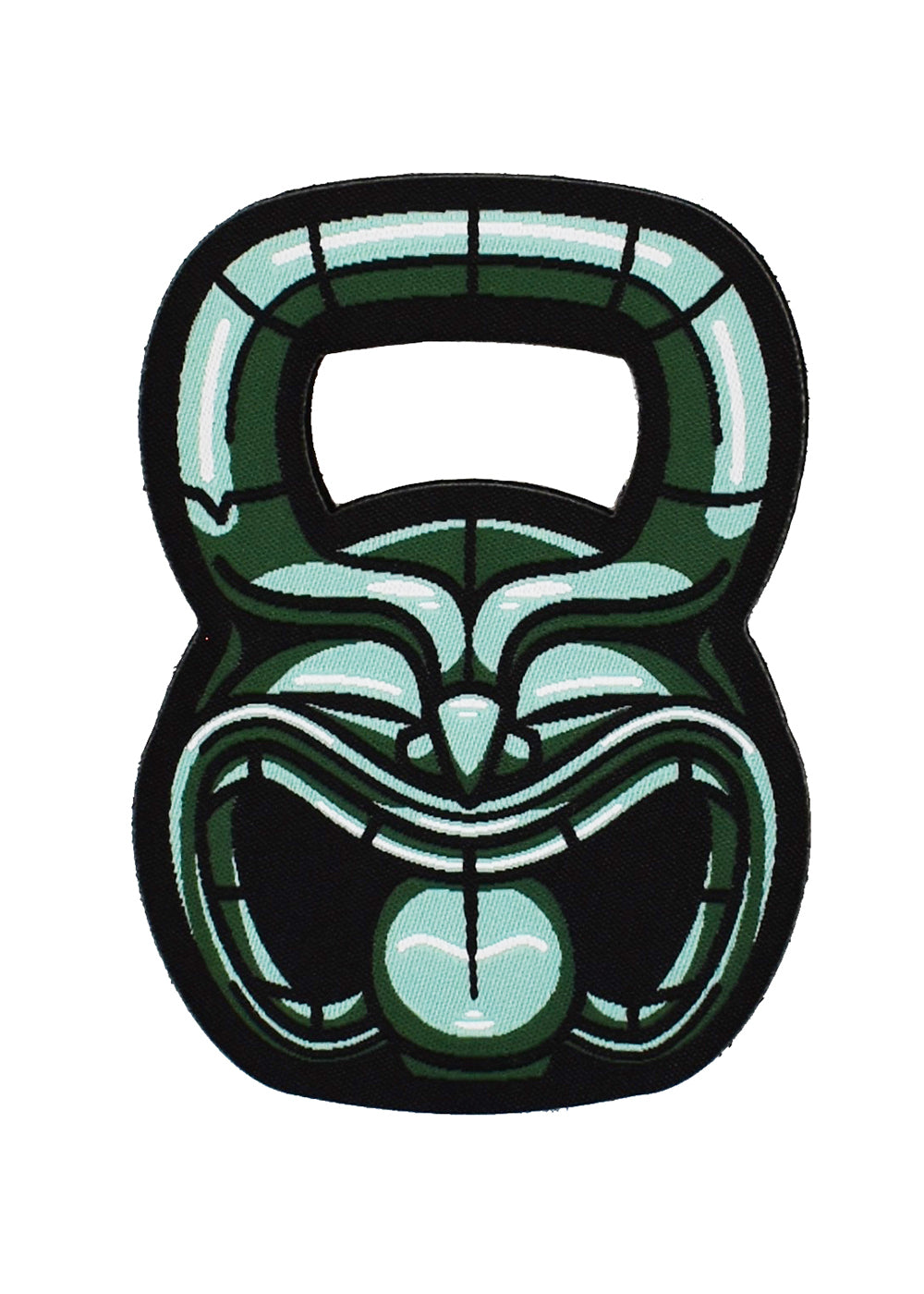 Woven Teal 'Tiki KB' Velcro Patch