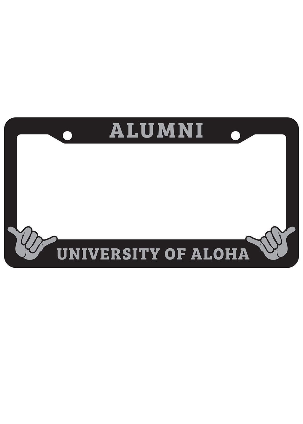 'University of Aloha' License Plate Frame
